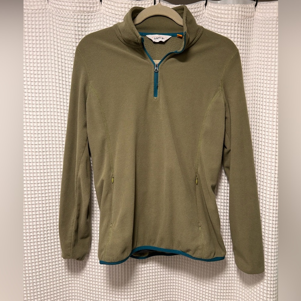 Orvis Fleece Quartezip Green Small